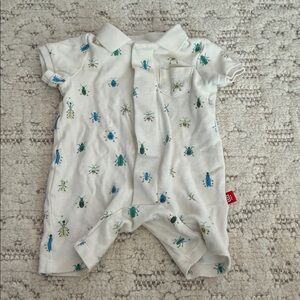 Magnetic Me Organic Baby Romper with Insect Print 0-3 Months Organic Cotton